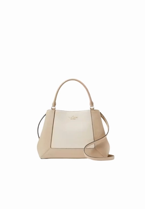 Kate Spade Lena Colorblock Satchel Bag In Light Sand KH440