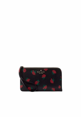 Kate Spade Lucy Medium L-Zip Wristlet In Black Multi KE634