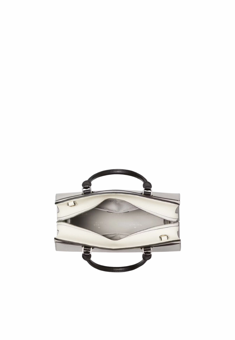 Kate Spade Madison Colorblock Crossbody Medium Satchel In Platinum Grey KC621