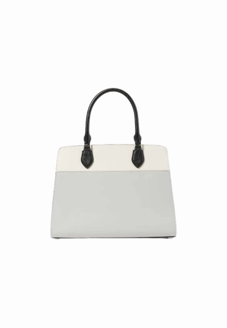 Kate Spade Madison Colorblock Crossbody Medium Satchel In Platinum Grey KC621