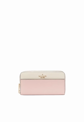 Kate Spade Madison Colorblock Long Wallet In Rose Smoke KI365