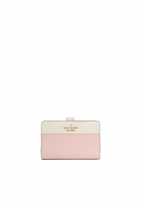 Kate Spade Madison Colorblock Medium Compact Bifold Wallet In Rose Smoke KC511