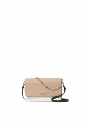 Kate Spade Madison Colorblock Small Flap Crossbody Bag In Toasted KC517