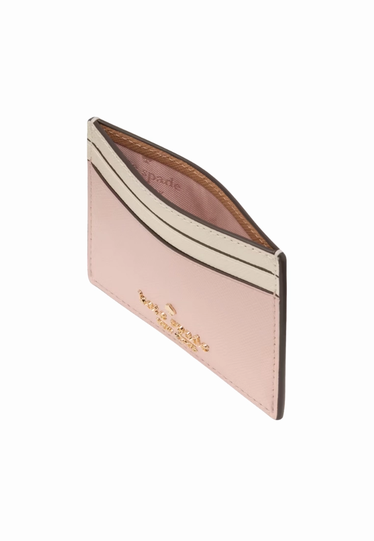 Kate Spade Madison Colorblock Small Slim Card Holder In Rose Smoke KI369
