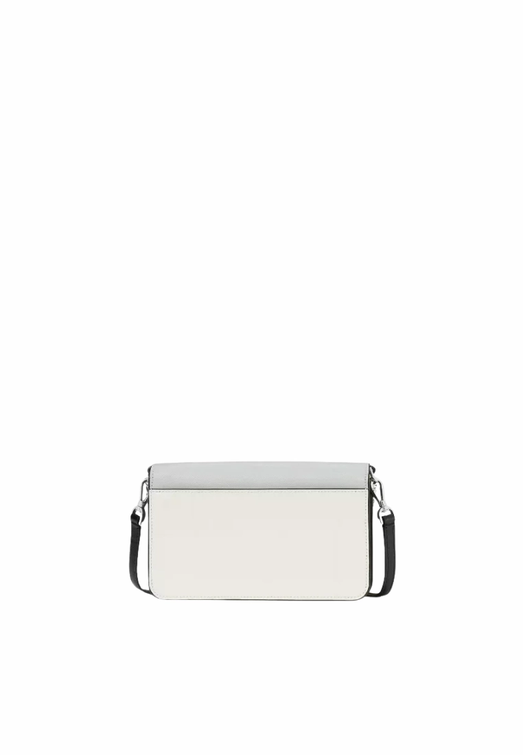 Kate Spade Madison Colourblock Small Flap Crossbody Bag In Platinum KC517