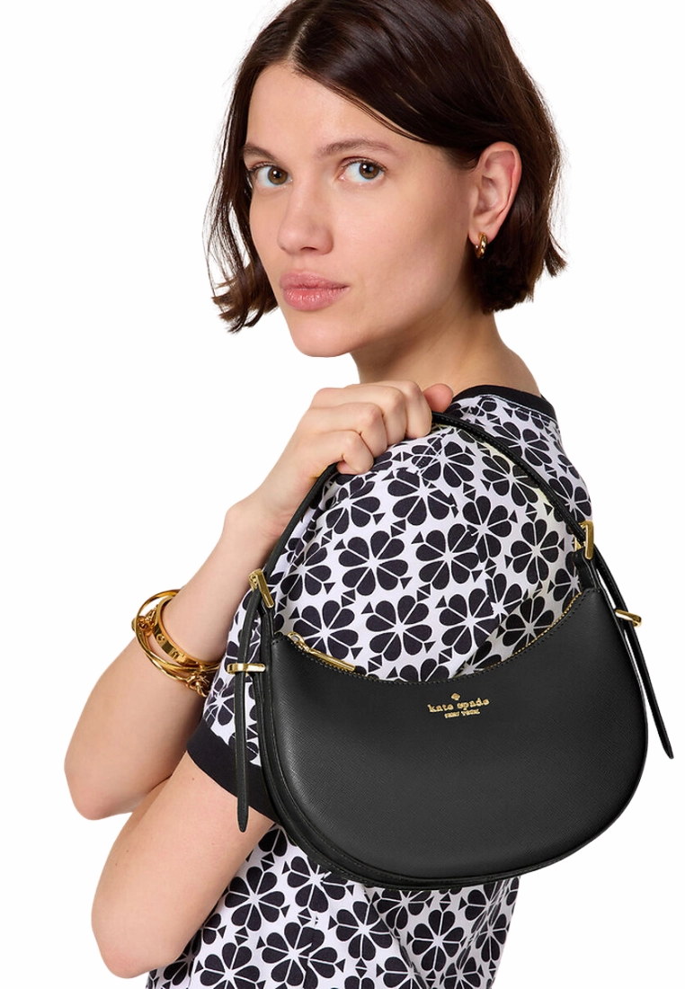Kate Spade Madison Crescent Shoulder Bag In Black KK949