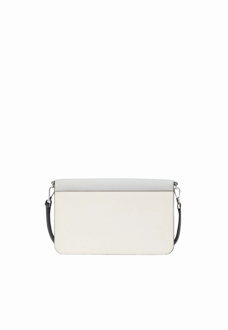Kate Spade Madison Crossbody Bag Flap Convertible In Platinum Grey KC623