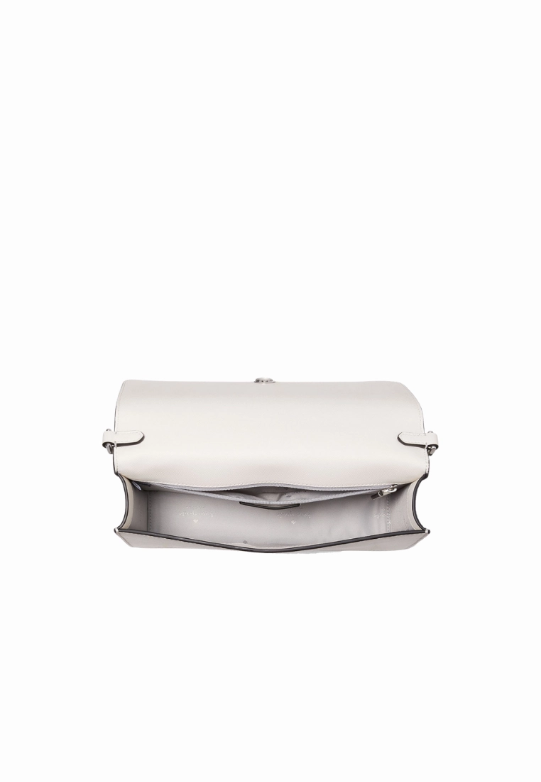 Kate Spade Madison Crossbody Bag Flap Convertible In Platinum Grey KC623