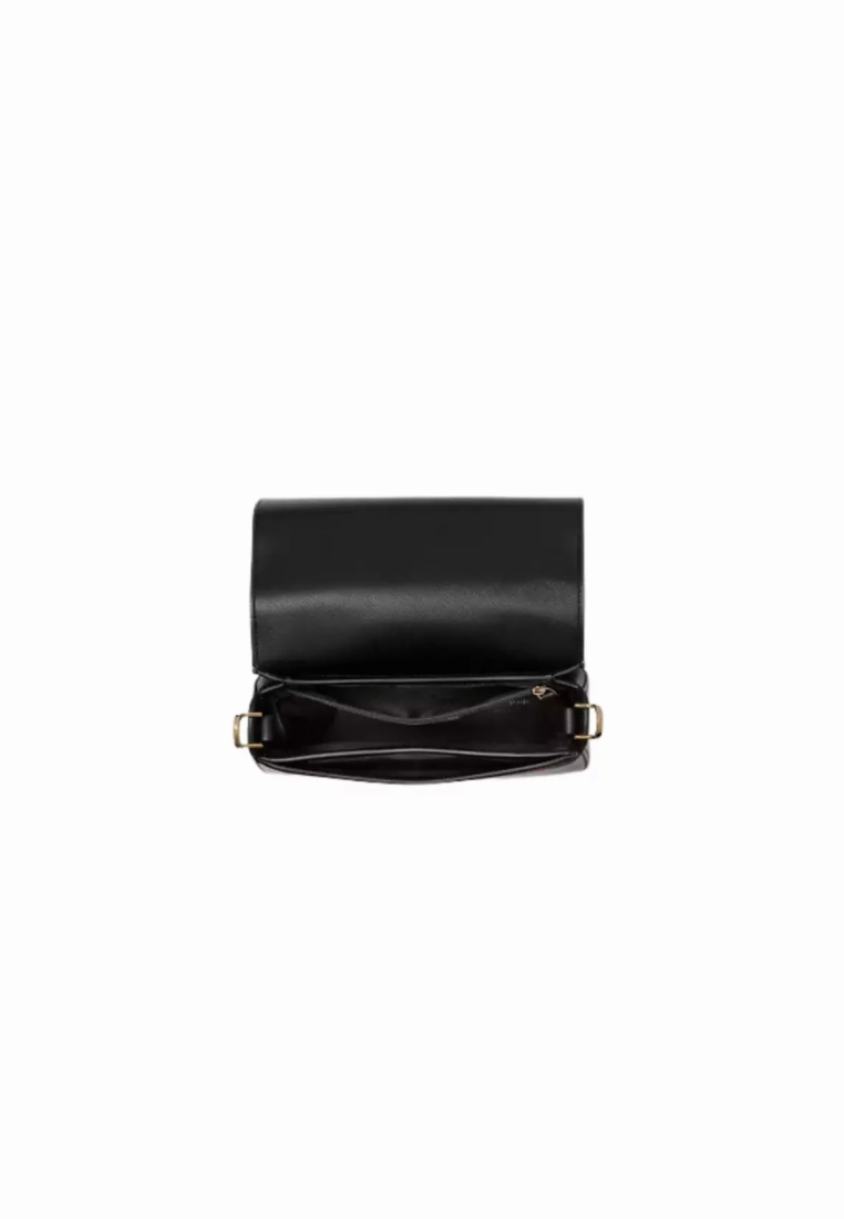 Kate Spade Madison Saddle Bag Rose Toss Printed In Black Multi KE533