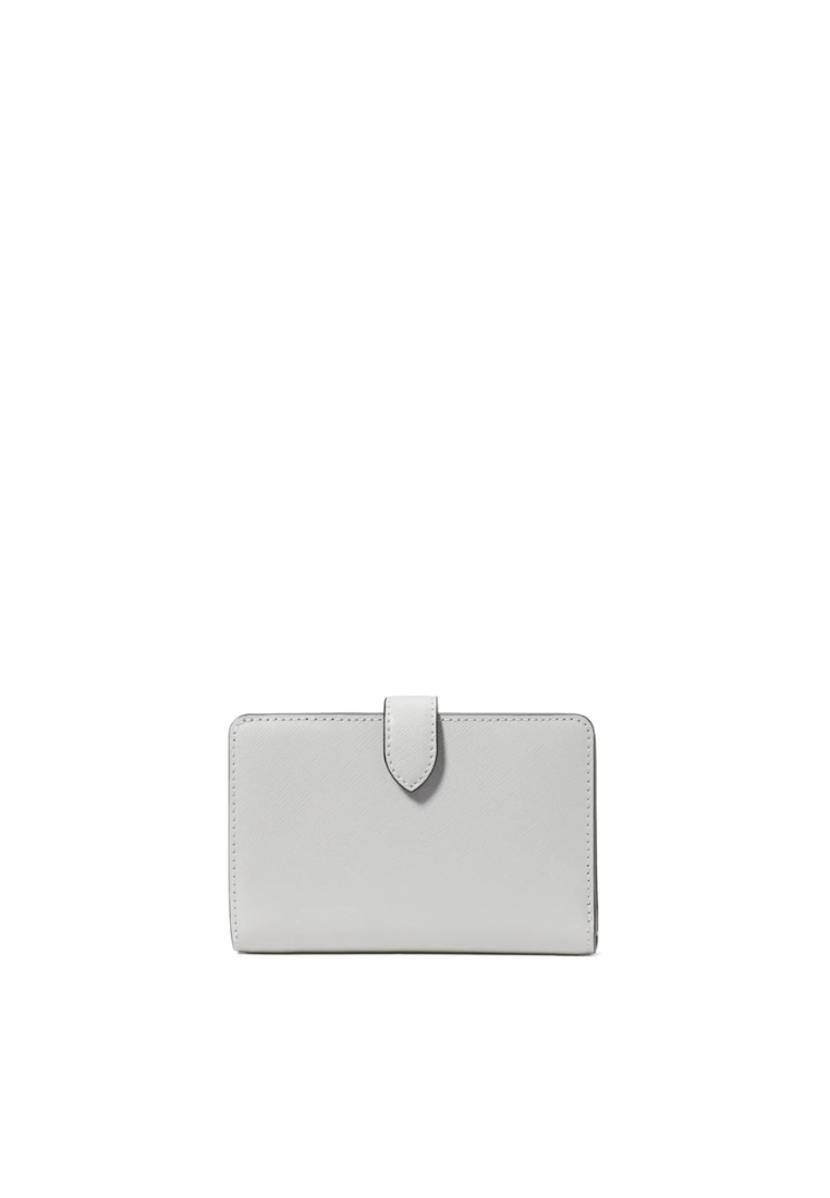 Kate Spade Madison Wallet Medium Compact Bifold In Platinum Grey KC511