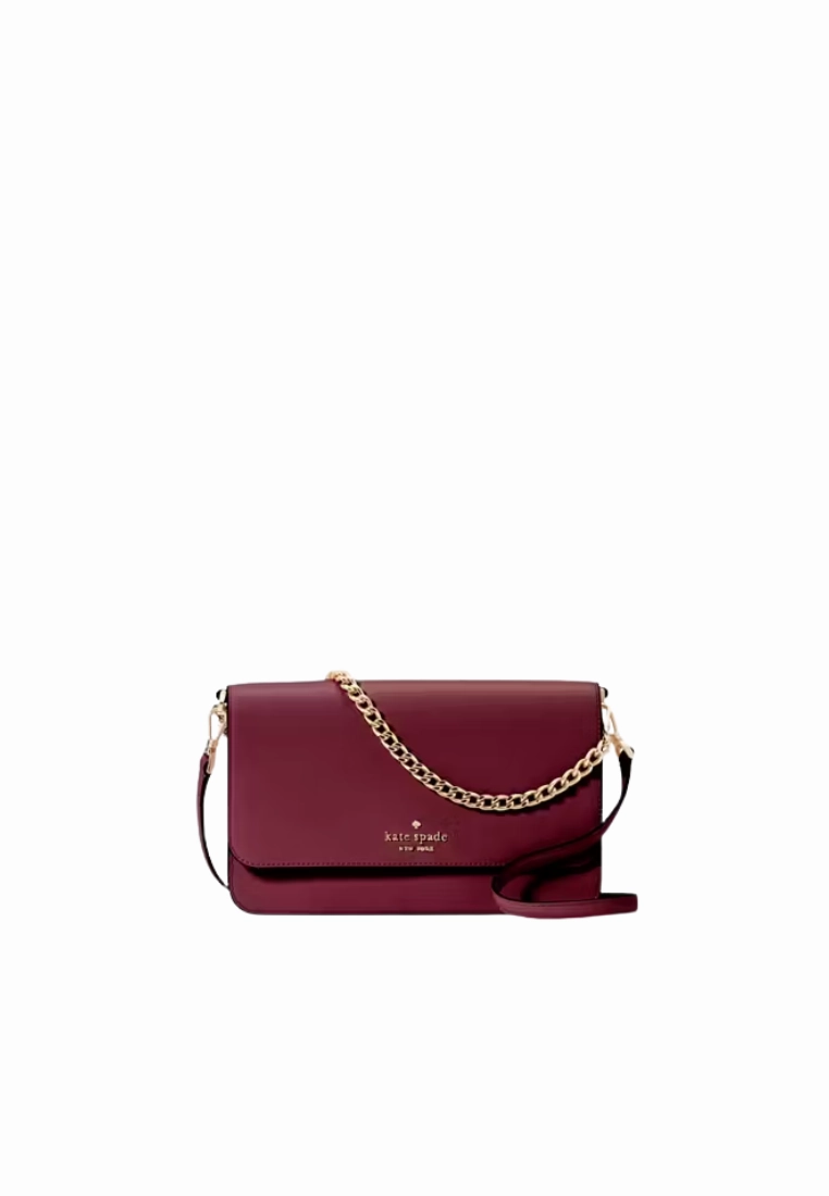 Kate Spade Madison Willow Medium Flap Crossbody Bag In Blackberry KC430