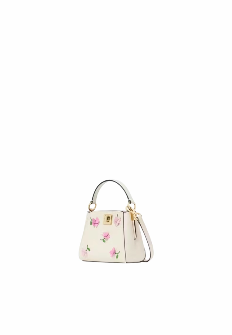 Kate Spade Phoebe Floral Applique Mini Top Handle In Meringue KK139