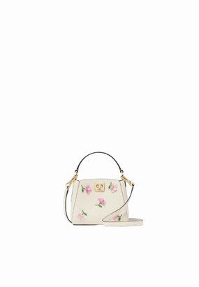 Kate Spade Phoebe Floral Applique Mini Top Handle In Meringue KK139