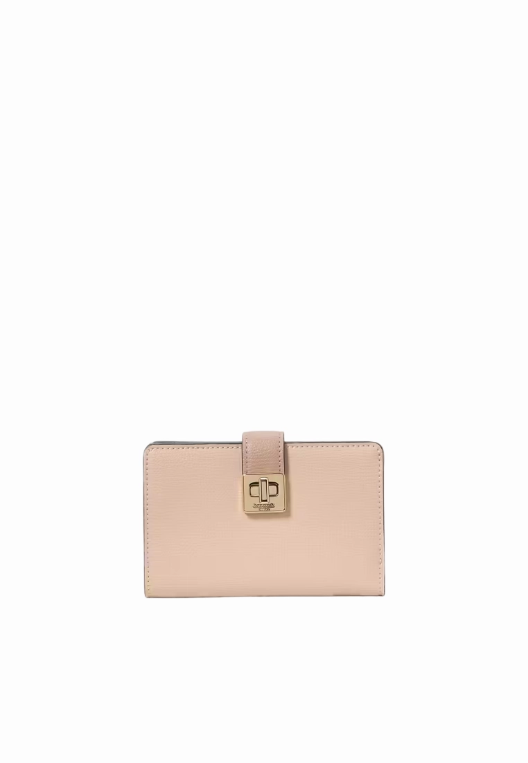 Kate Spade Phoebe Turnlock Medium Wallet In Toasted Hazelnut KK246