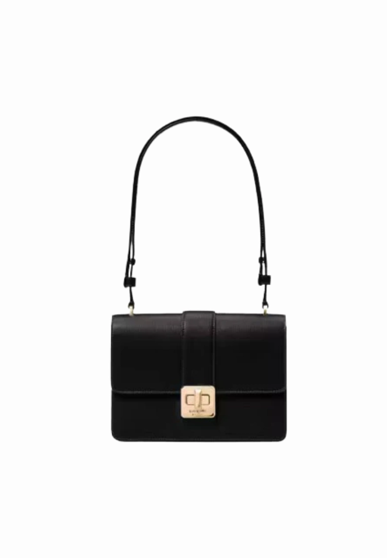 Kate Spade Phoebe Turnlock Shoulder Bag In Black KK123