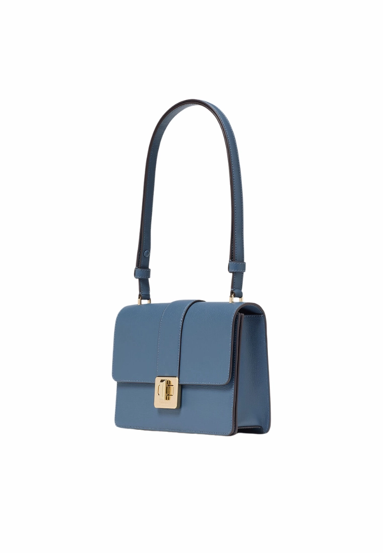 Kate Spade Phoebe Turnlock Shoulder Bag In Blue Stone KK123