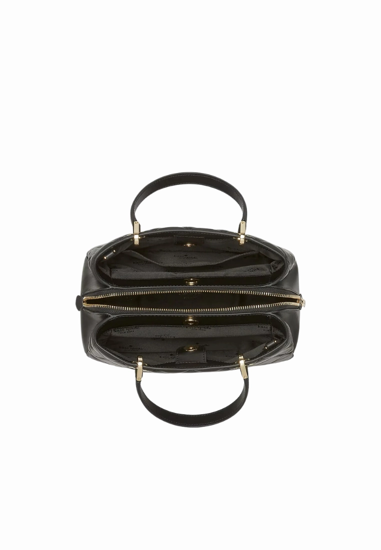 Kate Spade Quilted Sullivan Satchel Bag In Black KH227