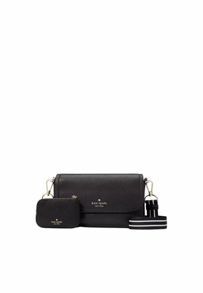 Kate Spade Rosie Flap Crossbody Bag In Black KA646
