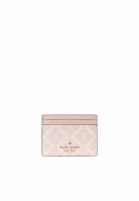 Kate Spade Signature Spade Flower Small Slim Card Case In Rose Smoke KI371