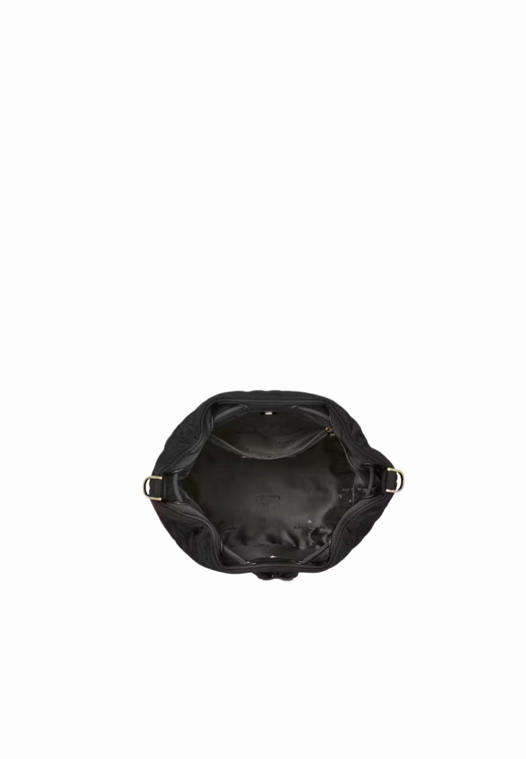 Kate Spade Spade Flower Quilted Bucket Bag In Black KK076