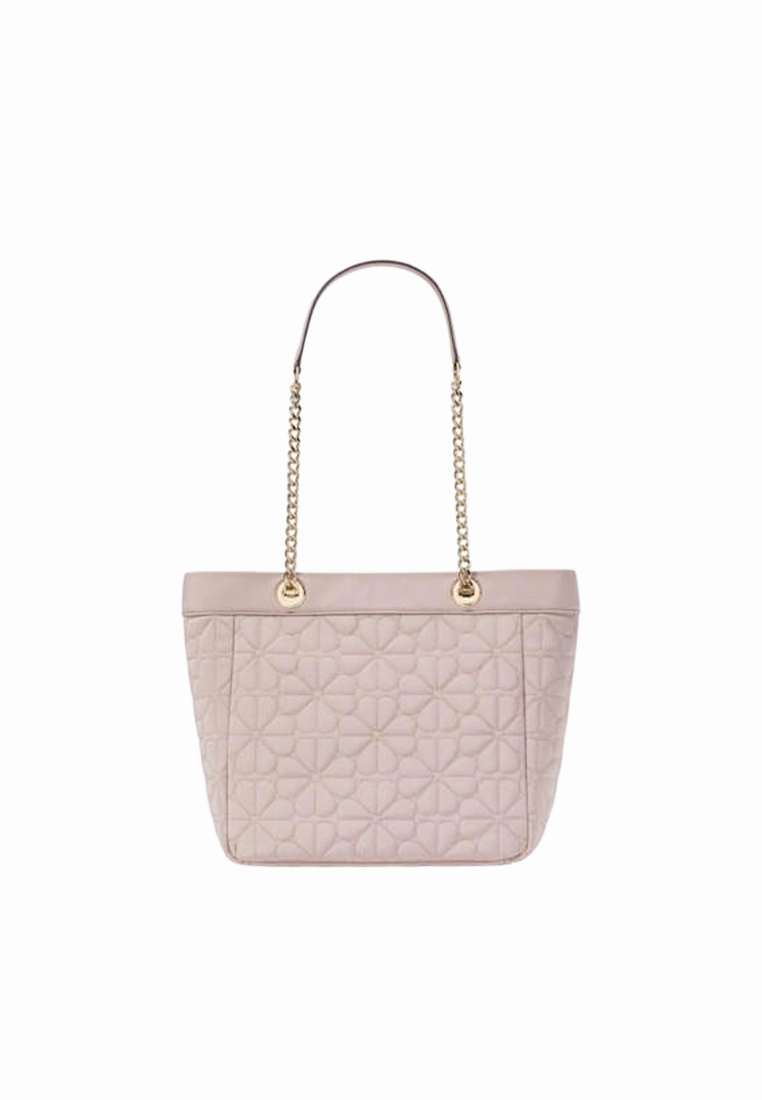 Kate Spade Spade Flower Quilted Nylon Tote Bag In Cozy Grey KK156
