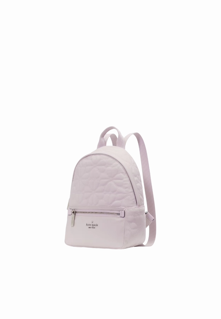 Kate Spade Spade Flower Quilted Small Backpack In Pale Amethyst KK158