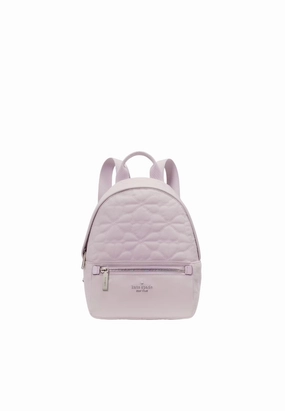Kate Spade Spade Flower Quilted Small Backpack In Pale Amethyst KK158