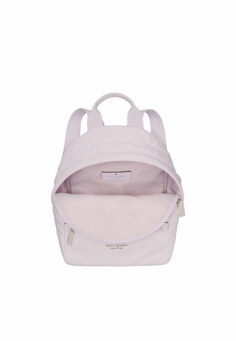 Kate Spade Spade Flower Quilted Small Backpack In Pale Amethyst KK158
