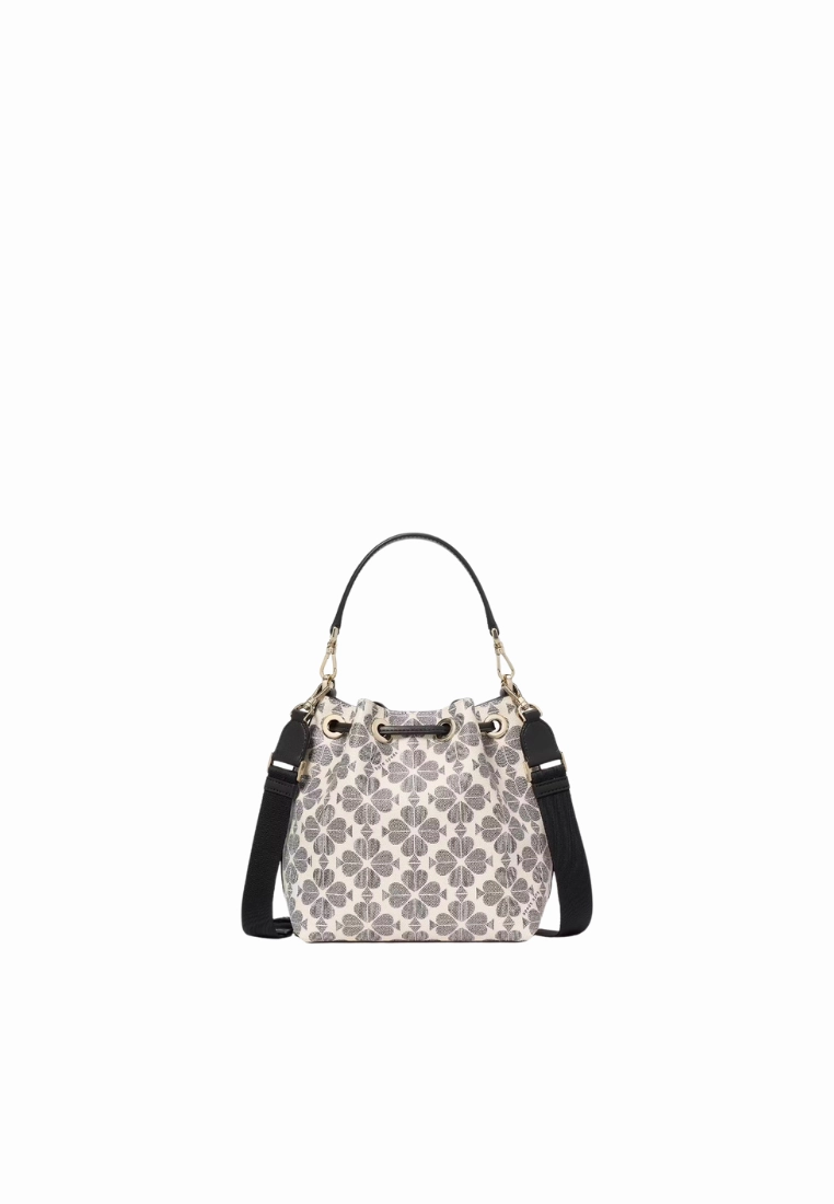 Kate Spade Spade Flower Small Bucket Bag In Black Multi Kk153