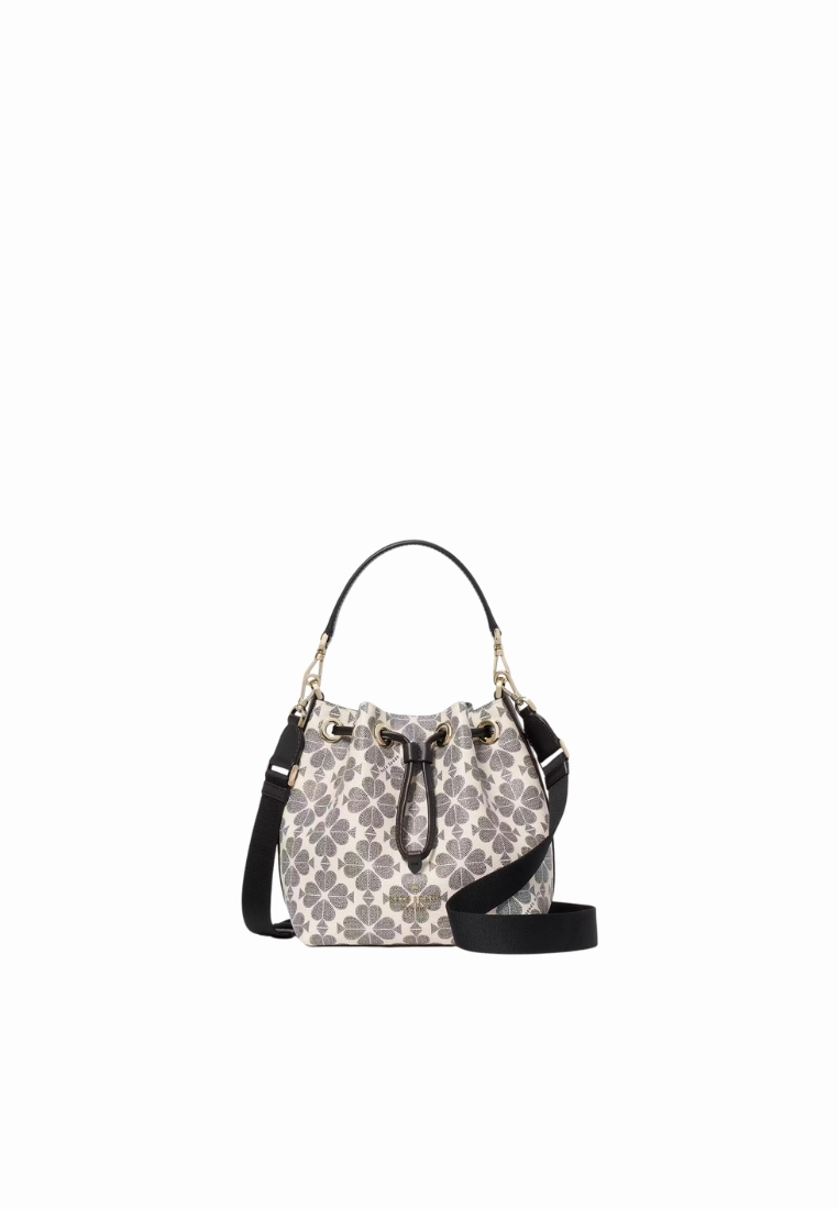 Kate Spade Spade Flower Small Bucket Bag In Black Multi Kk153