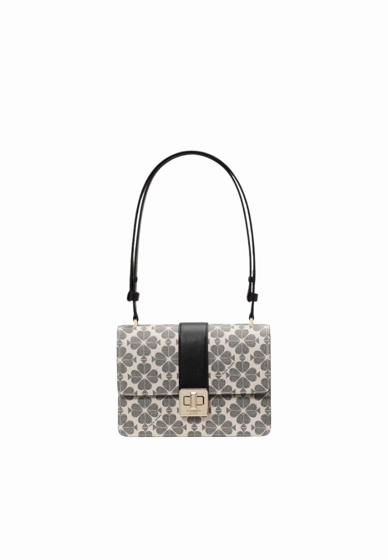 Kate Spade Spade Flower Small Shoulder Bag In Black KK999