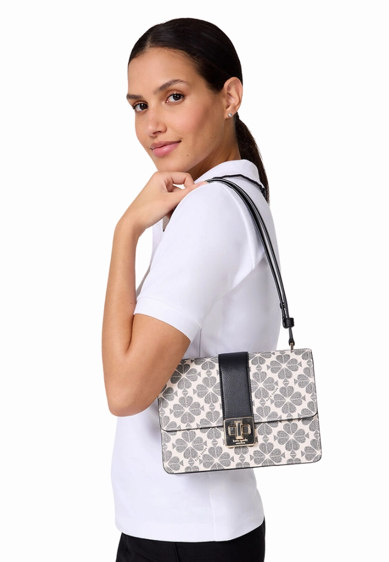 Kate Spade Spade Flower Small Shoulder Bag In Black KK999