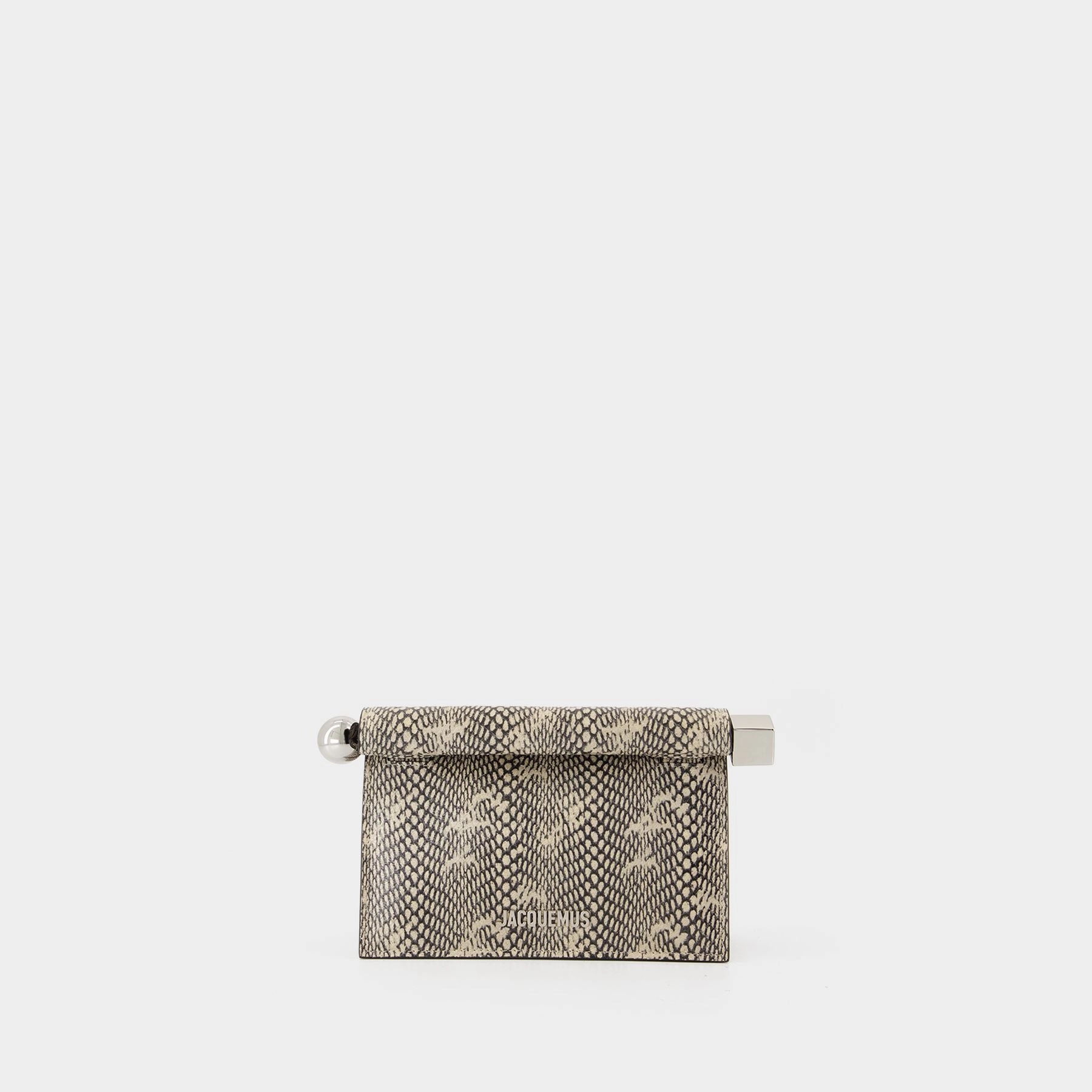 La Petite Pochette Rond Carr - Jacquemus - Leather - Animal print