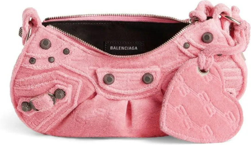 LE CAGOLE XS LEATHER SHOULDER BAG