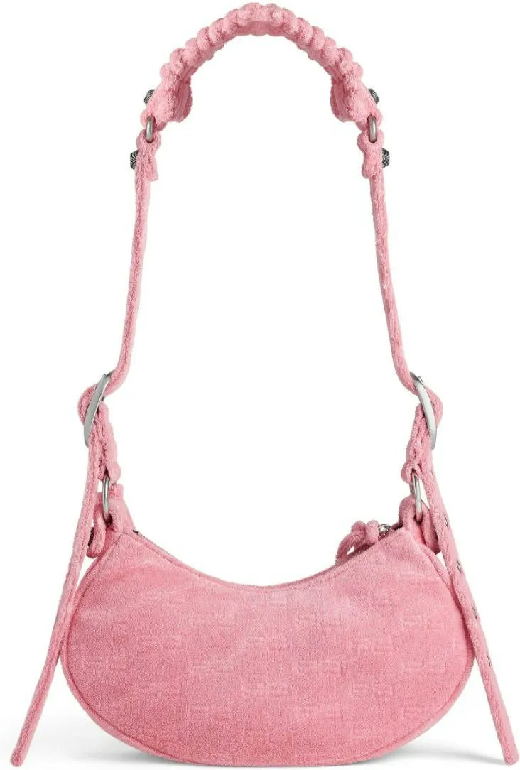 LE CAGOLE XS LEATHER SHOULDER BAG