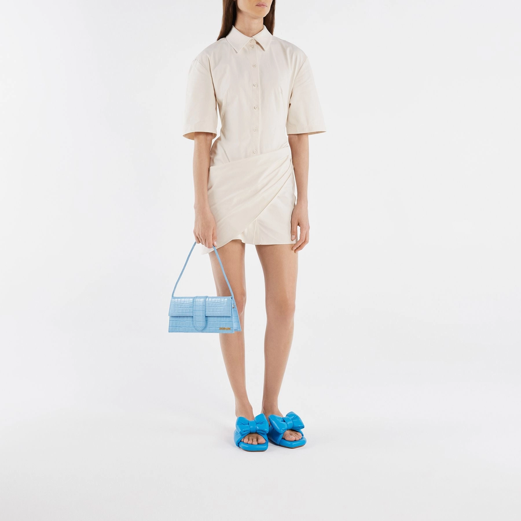Le Bambino Long Bag - Jacquemus -  Blue - Leather