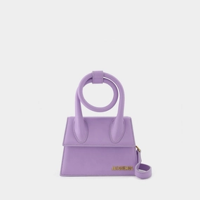 Le Chiquito bag Nud in Purple Leather