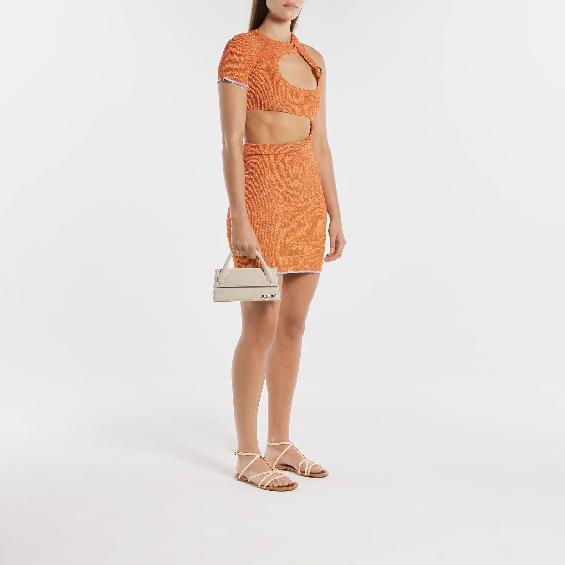 Le Chiquito Long Bag - Jacquemus - Linen - Light Greige