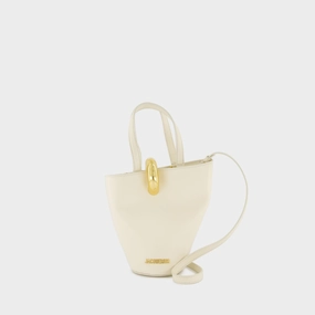Le Petit Bambola Shopper Bag - Jacquemus - Leather - Ivory