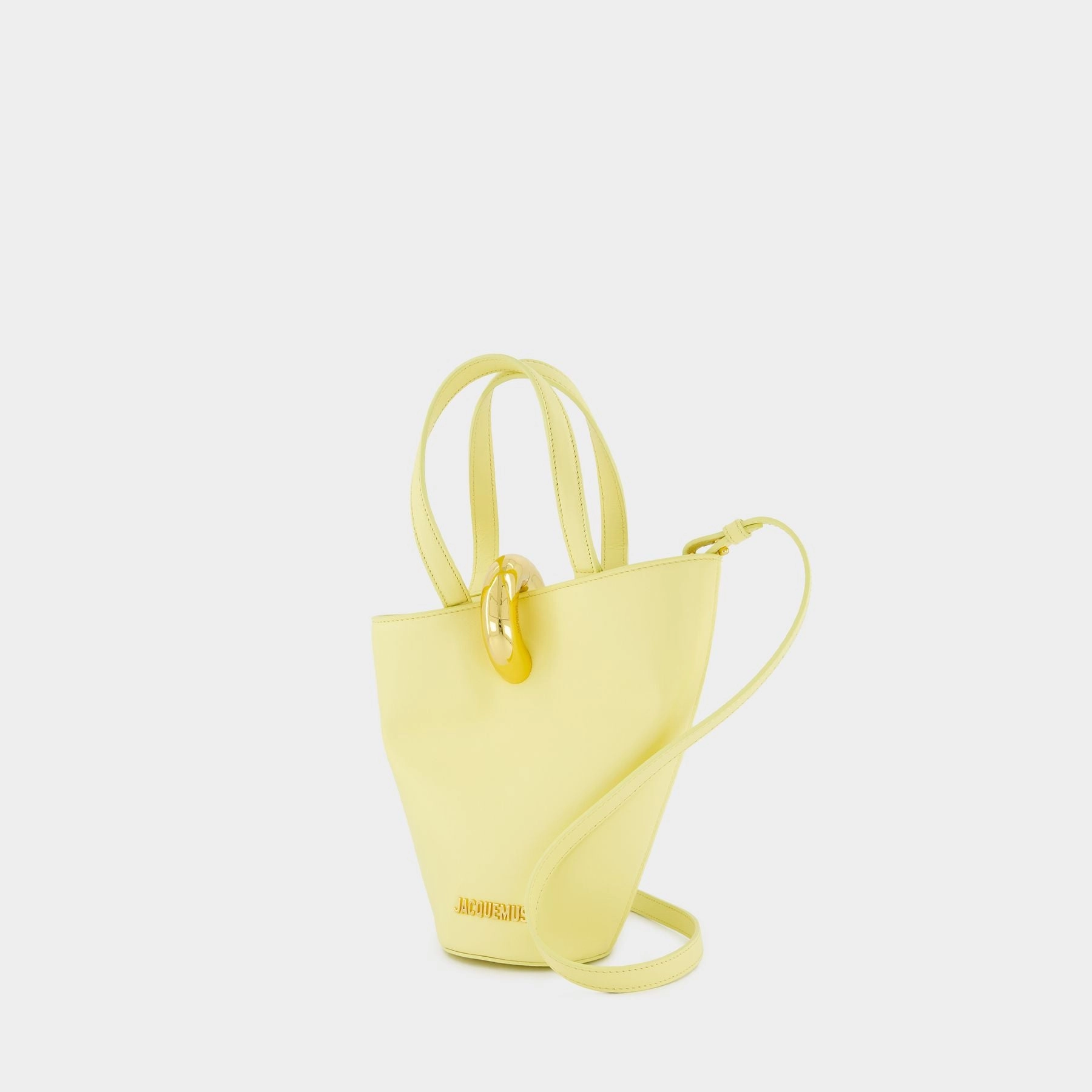 Le Petit Bambola Shopper Bag - Jacquemus - Leather - Pale Yellow