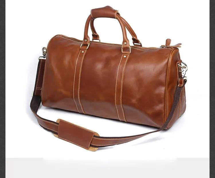 Leather Mens Weekender Bag Cool Travel Bag Duffle Bags Overnight Bag for men