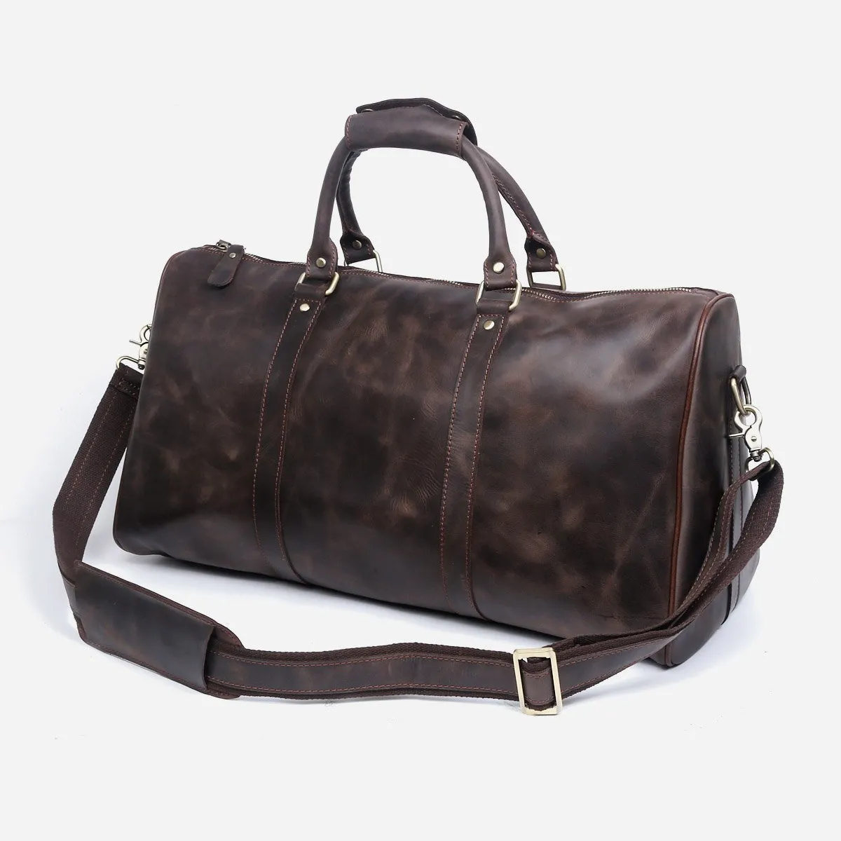 Leather Mens Weekender Bag Cool Travel Bag Duffle Bags Overnight Bag for men