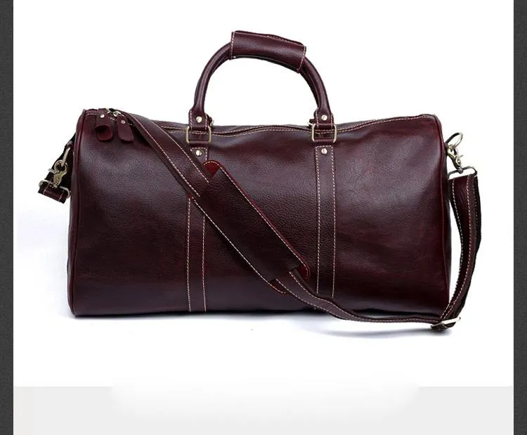 Leather Mens Weekender Bag Cool Travel Bag Duffle Bags Overnight Bag for men