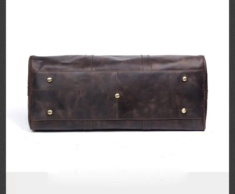 Leather Mens Weekender Bag Cool Travel Bag Duffle Bags Overnight Bag for men
