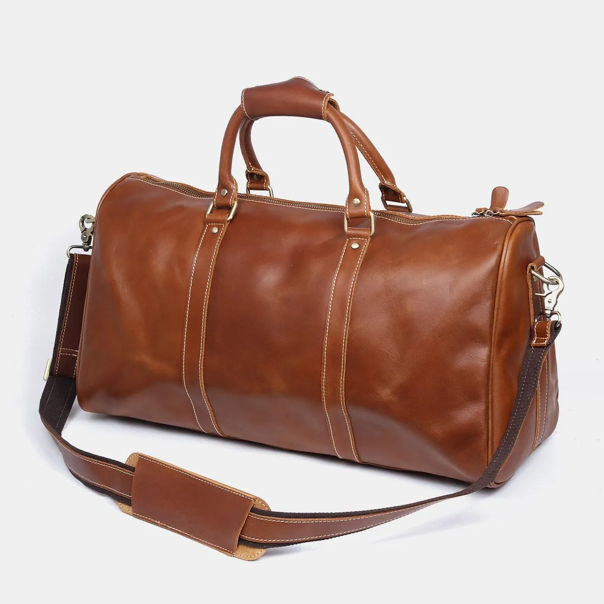 Leather Mens Weekender Bag Cool Travel Bag Duffle Bags Overnight Bag for men