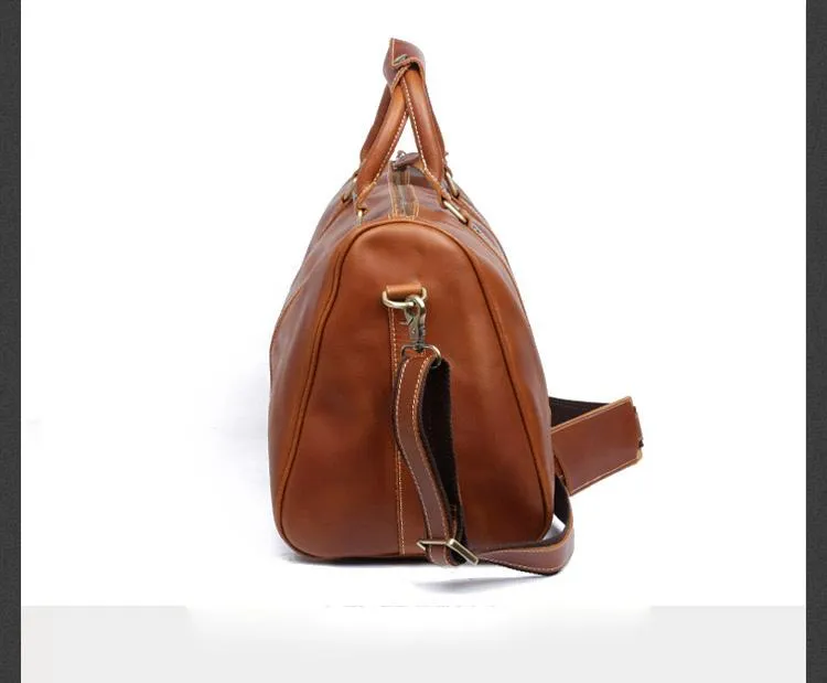Leather Mens Weekender Bag Cool Travel Bag Duffle Bags Overnight Bag for men