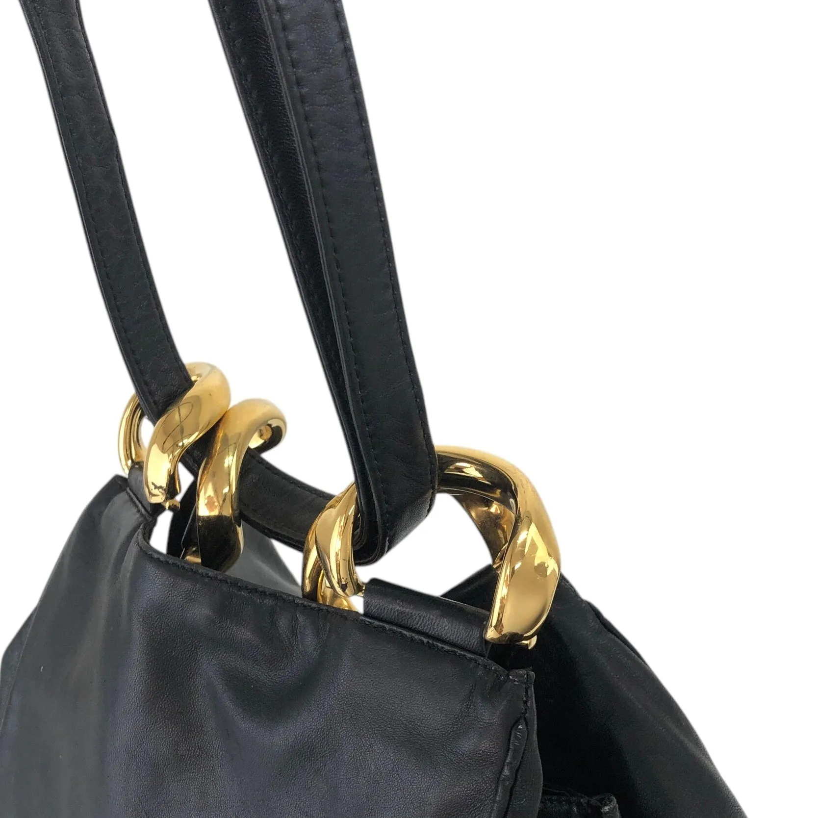 LOEWE Anagram Shoulder bag Black Vintage sceabv