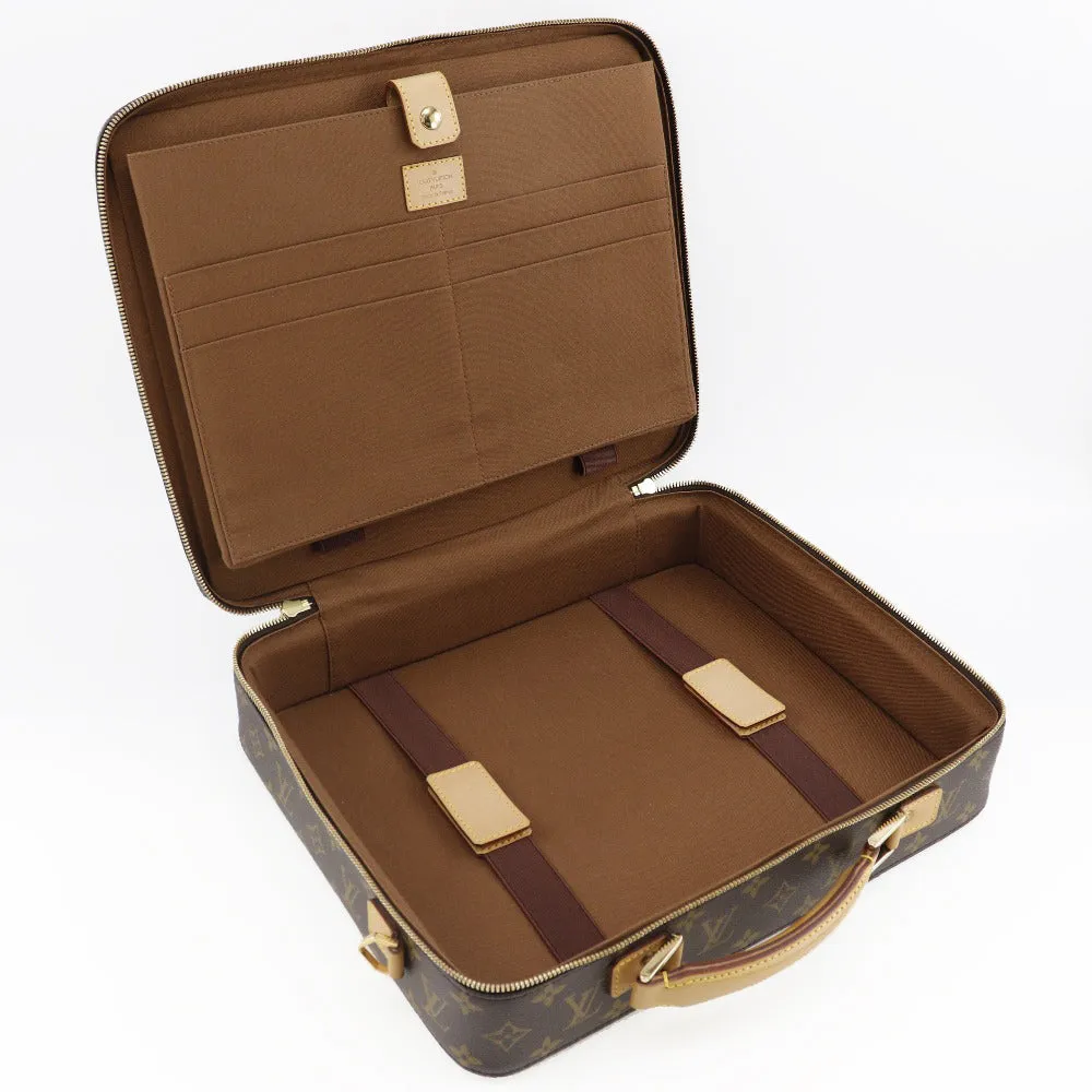 LOUIS VUITTON Business bag Monogram canvas Brown 2WAYShoulder Special order Porto Ordina Tour Savanna mens Used