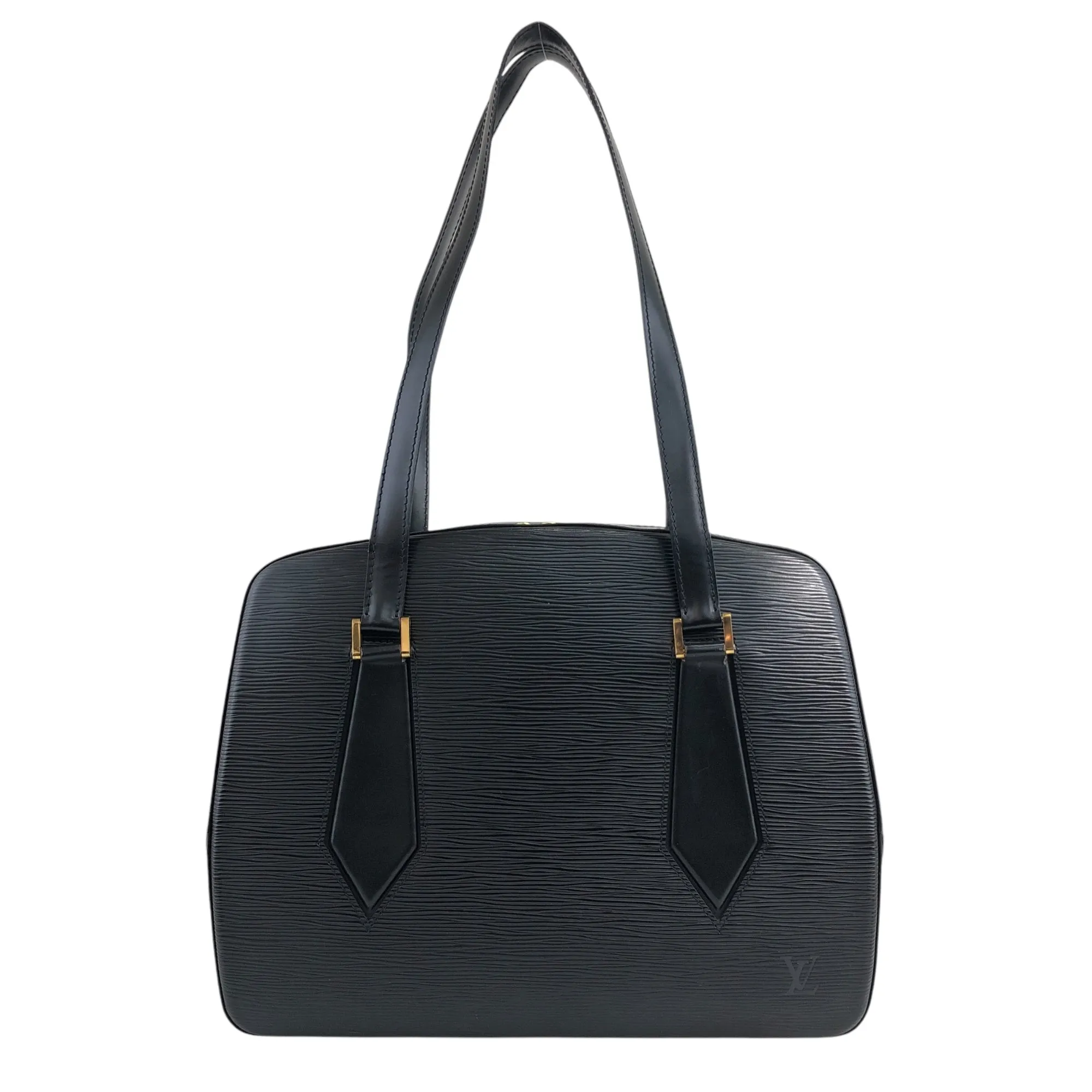 LOUIS VUITTON Epi Handbag Shoulder bag Black Vintage 4mmc8r
