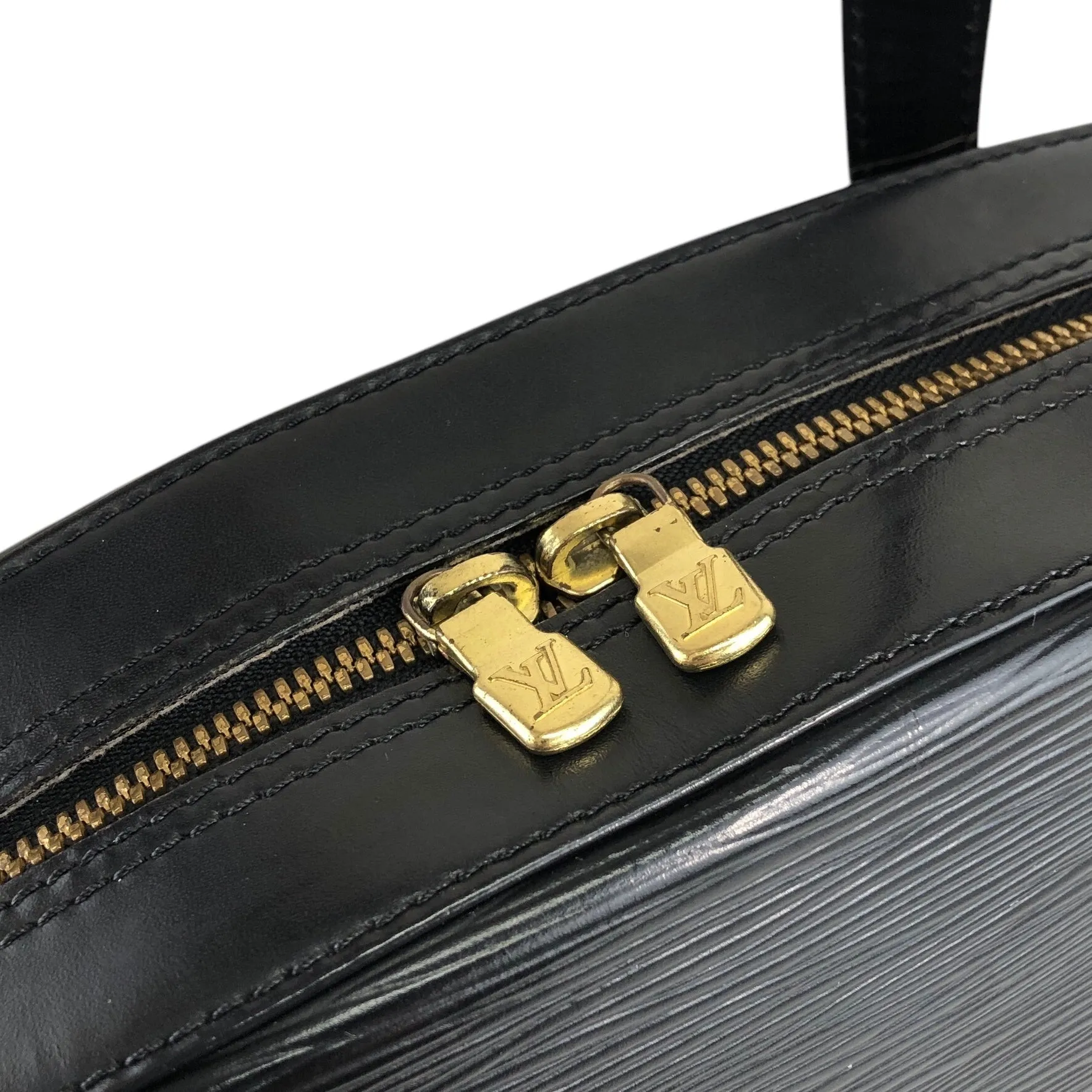 LOUIS VUITTON Epi Handbag Shoulder bag Black Vintage 4mmc8r